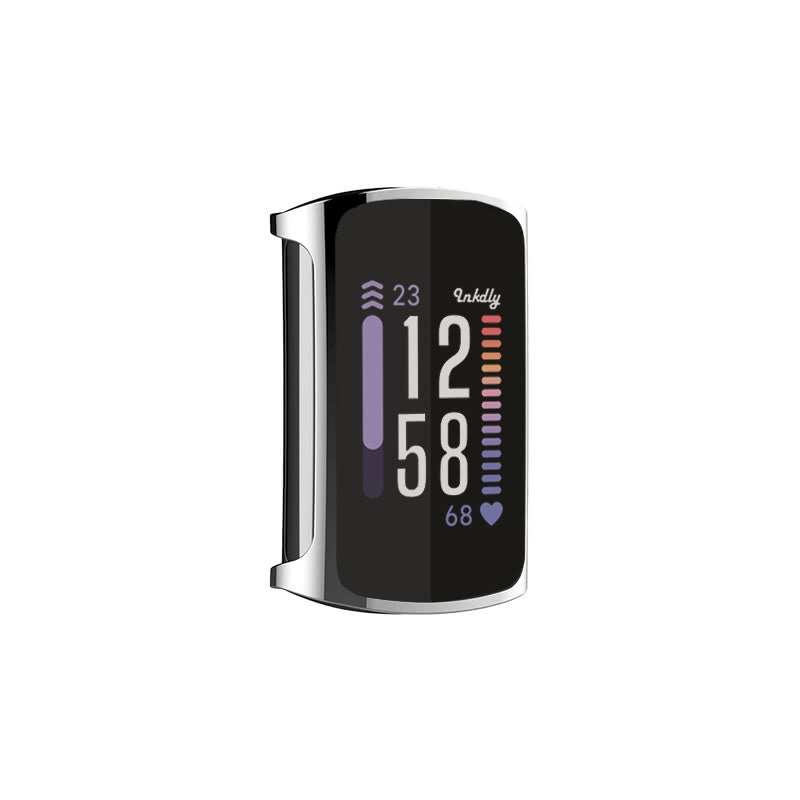 Slimfit Fitbit Charge 6 Protective Case & Screen Protector Silver