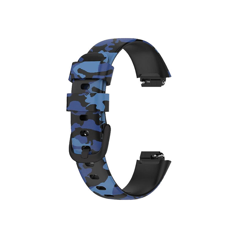 Fitbit Inspire 3 Bands Replacement Straps Small Camo Blue