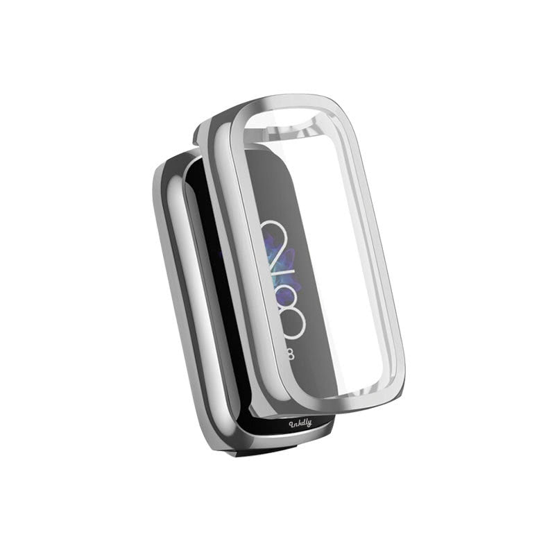 Slimfit Fitbit Luxe Protective Case & Screen Protector Silver