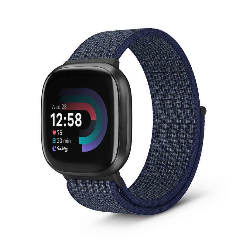 Sports Loop Fitbit Versa 4 & Sense 2 Band Replacement Strap Deep Fog Grey  