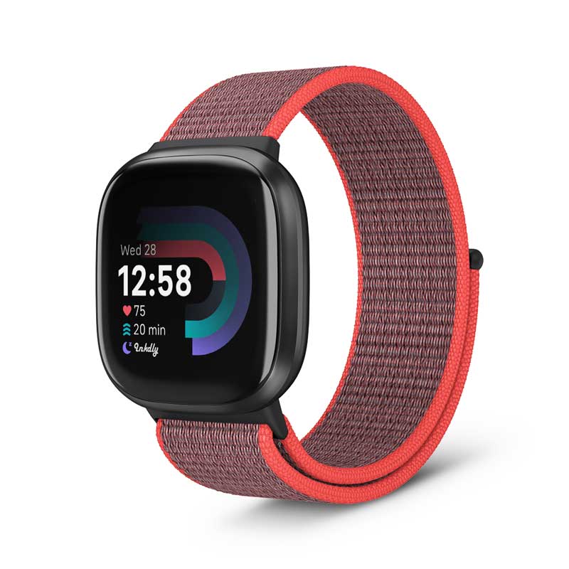 Sports Loop Fitbit Versa 4 & Sense 2 Band Replacement Strap Gaudy Pink  