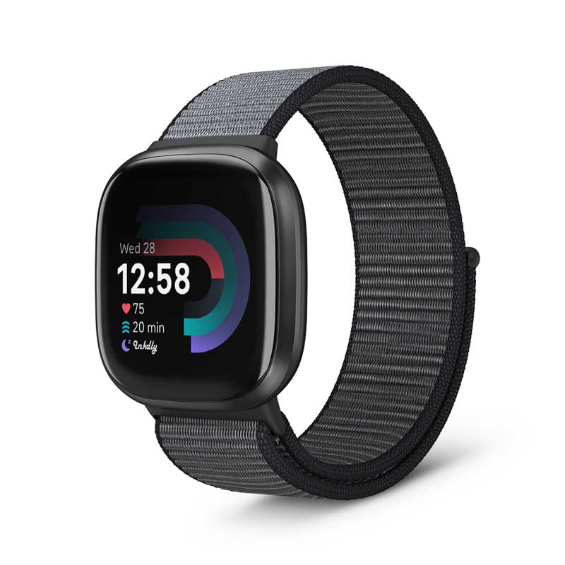 Sports Loop Fitbit Versa 4 & Sense 2 Band Replacement Strap Iron Grey  