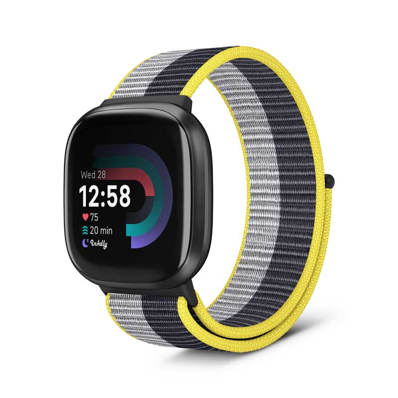 Sports Loop Fitbit Versa 4 & Sense 2 Band Replacement Strap Lilac Stripes