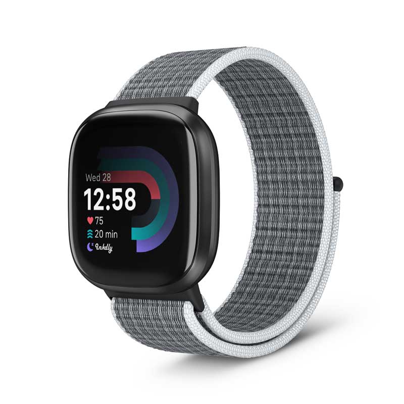 Sports Loop Fitbit Versa 4 & Sense 2 Band Replacement Strap Snow Peak White