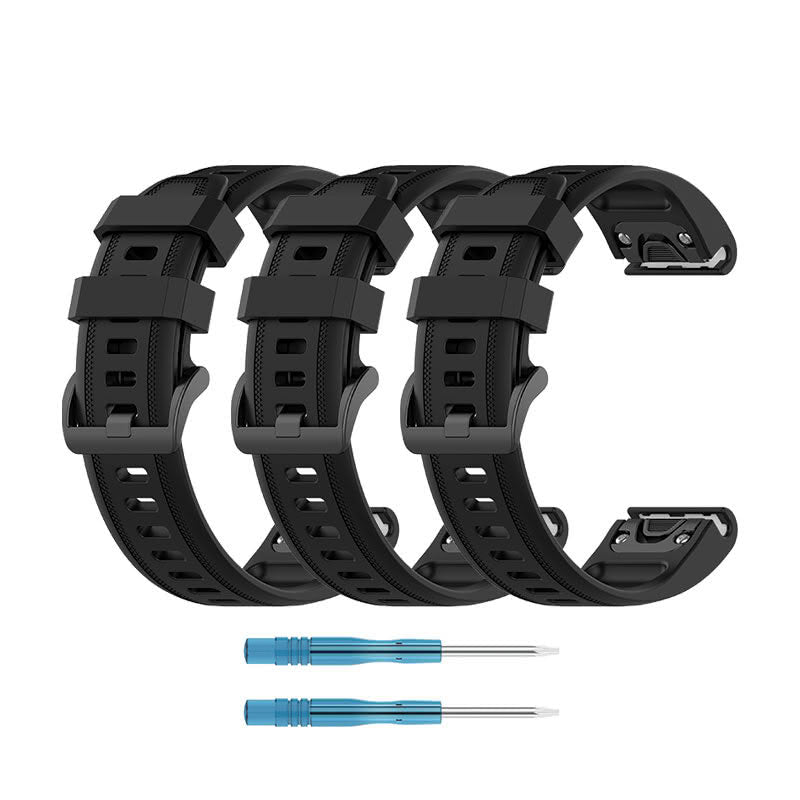 Tankd Garmin Epix Gen 2 Bands Replacement Quick Change 20mm For 42mm Watch Black (3-Pack)