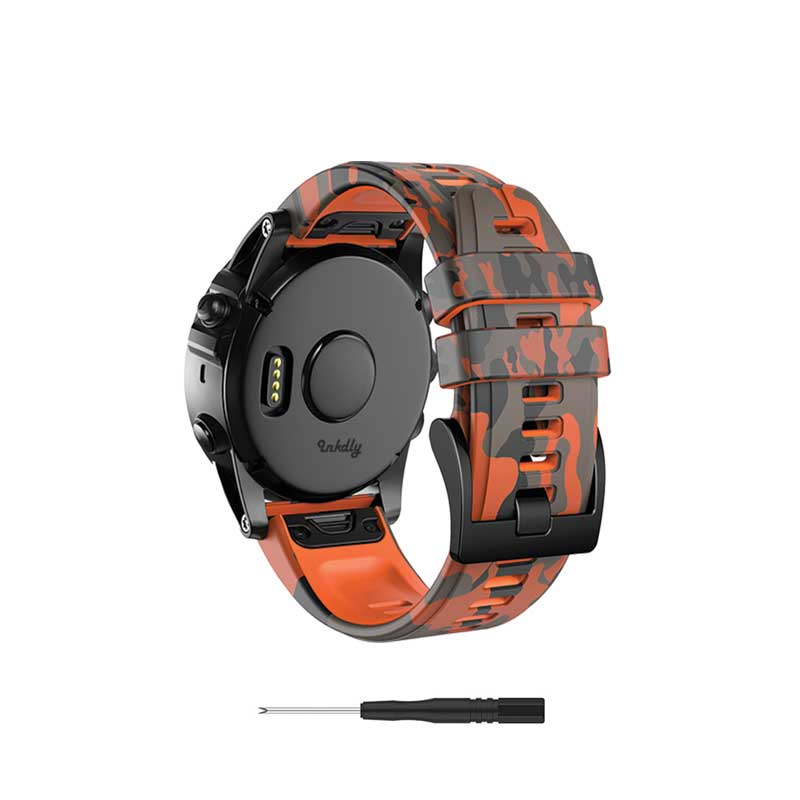Garmin Forerunner 955 Bands Replacement Quick Change (22mm) Camo Orange