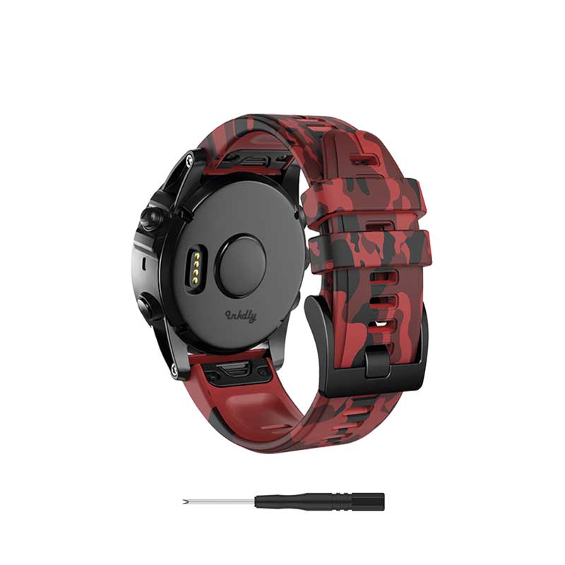Garmin Forerunner 955 Bands Replacement Quick Change (22mm) Camo Red