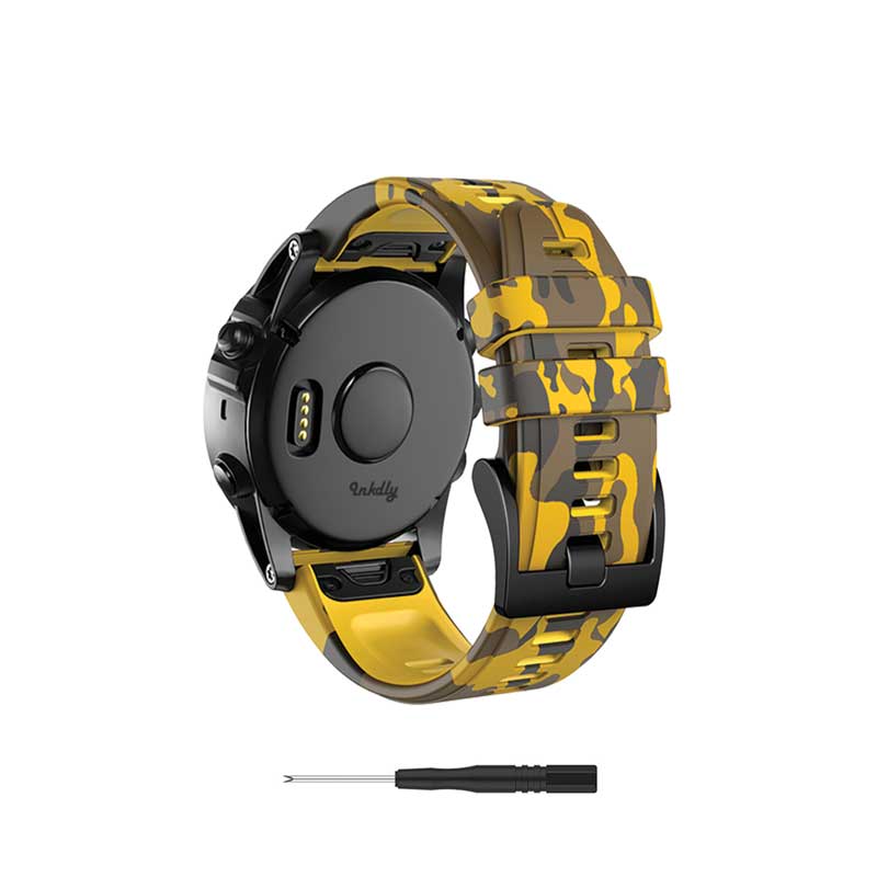 Garmin Forerunner 955 Bands Replacement Quick Change (22mm) Camo Yellow