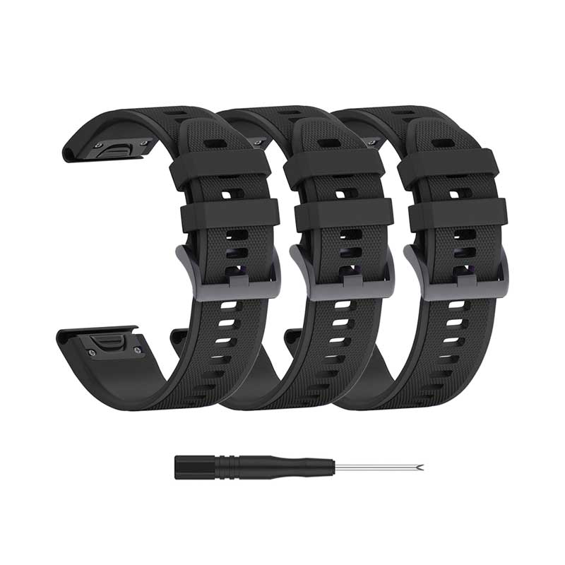 Garmin Forerunner 955 Bands Replacement Quick Change (22mm) Black (3-Pack)