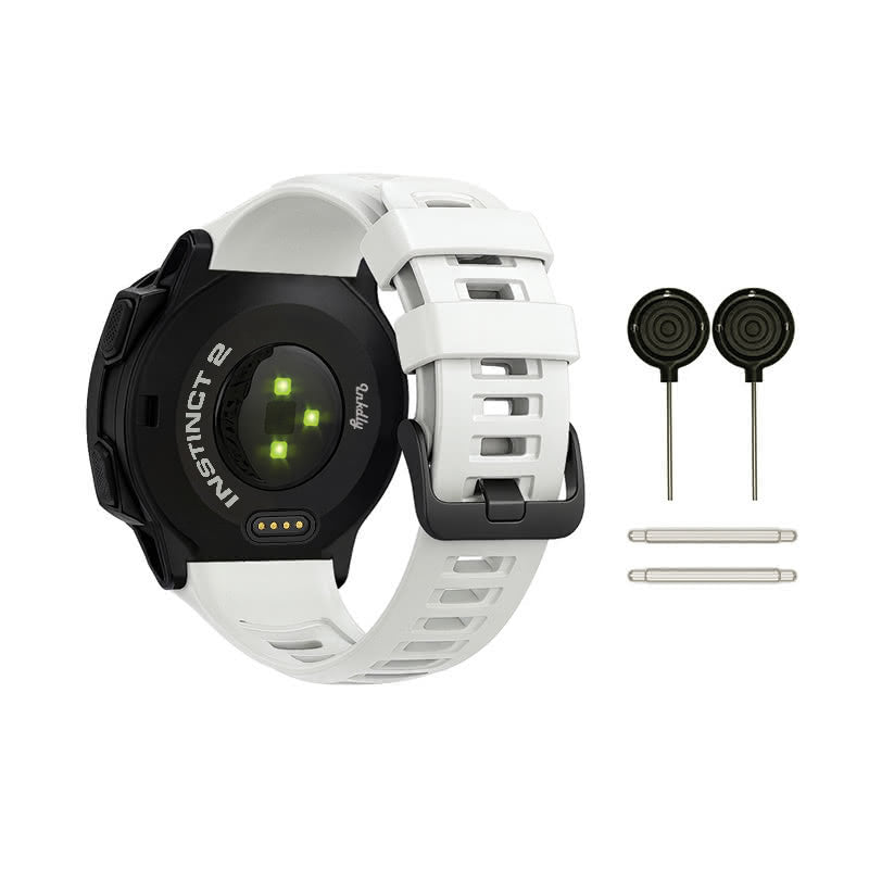 Garmin Instinct 2 Bands Replacement Straps with Spring Bars (22mm) White