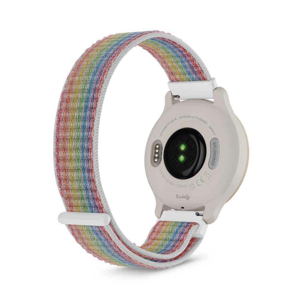 Sports Loop Garmin Vivoactive 5 Band Replacement Strap (20mm) Rainbow Bar