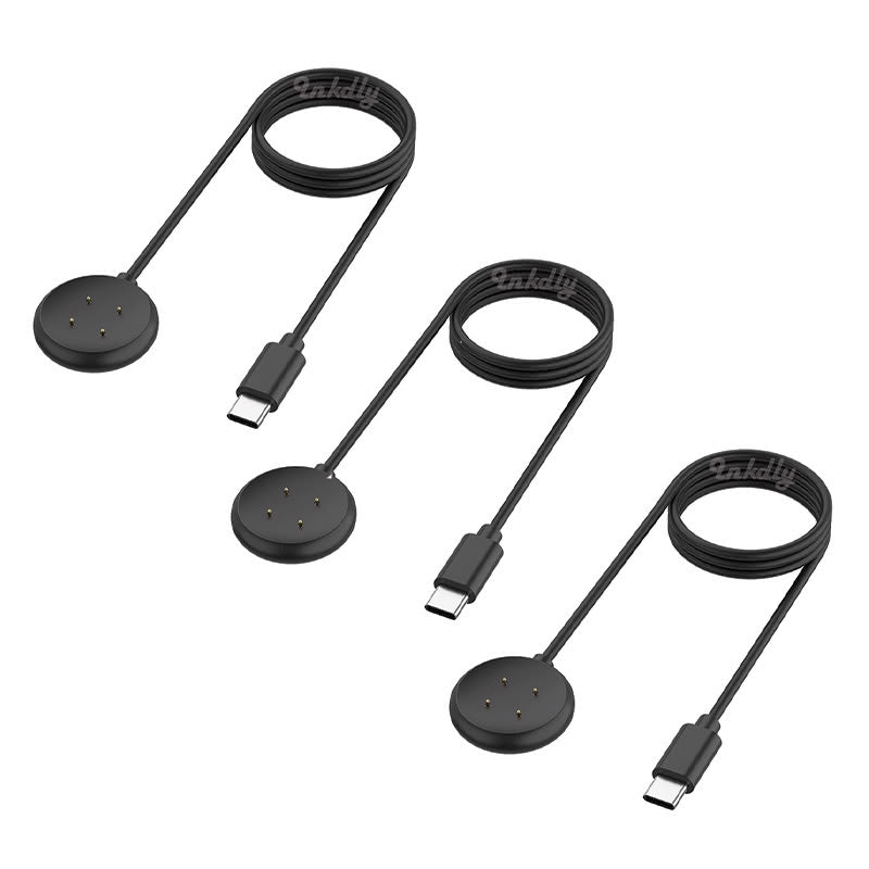 Google Pixel Watch 2 Charger Cable Replacement USB-C Black (3-Pack)