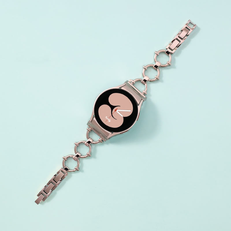 Harper Stainless Steel Samsung Galaxy Watch 4 Bands Replacement Silver