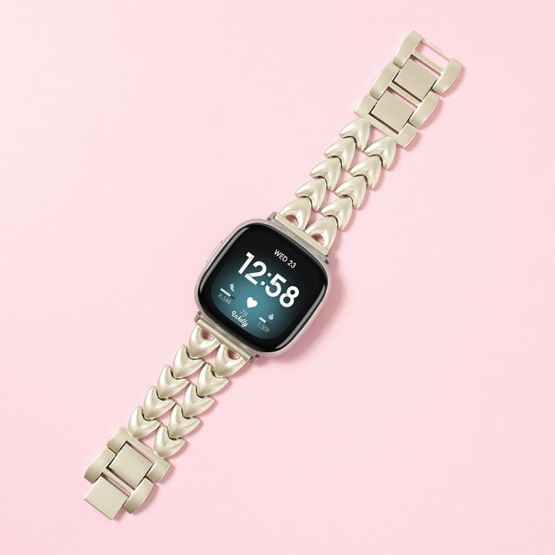 Juliet Stainless Steel Fitbit Versa 3 & Sense Watch Band Starlight