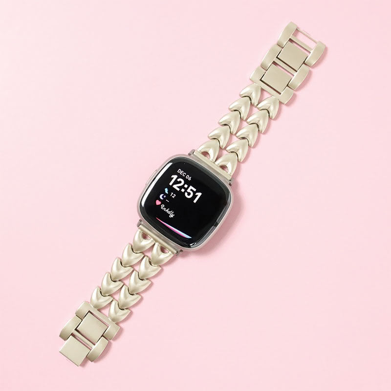 Juliet Stainless Steel Fitbit Versa 4 & Sense 2 Watch Band Starlight