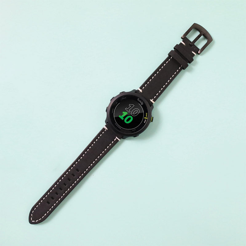 Leather Garmin Forerunner 55 & 245 Bands Replacement Black