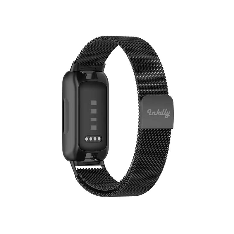 Milanese Fitbit Inspire 3 Band Replacement Magnetic Lock Black Night