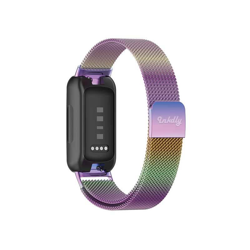 Milanese Fitbit Inspire 3 Band Replacement Magnetic Lock Iridescent