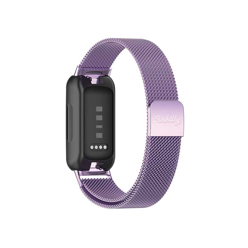 Milanese Fitbit Inspire 3 Band Replacement Magnetic Lock Light Purple