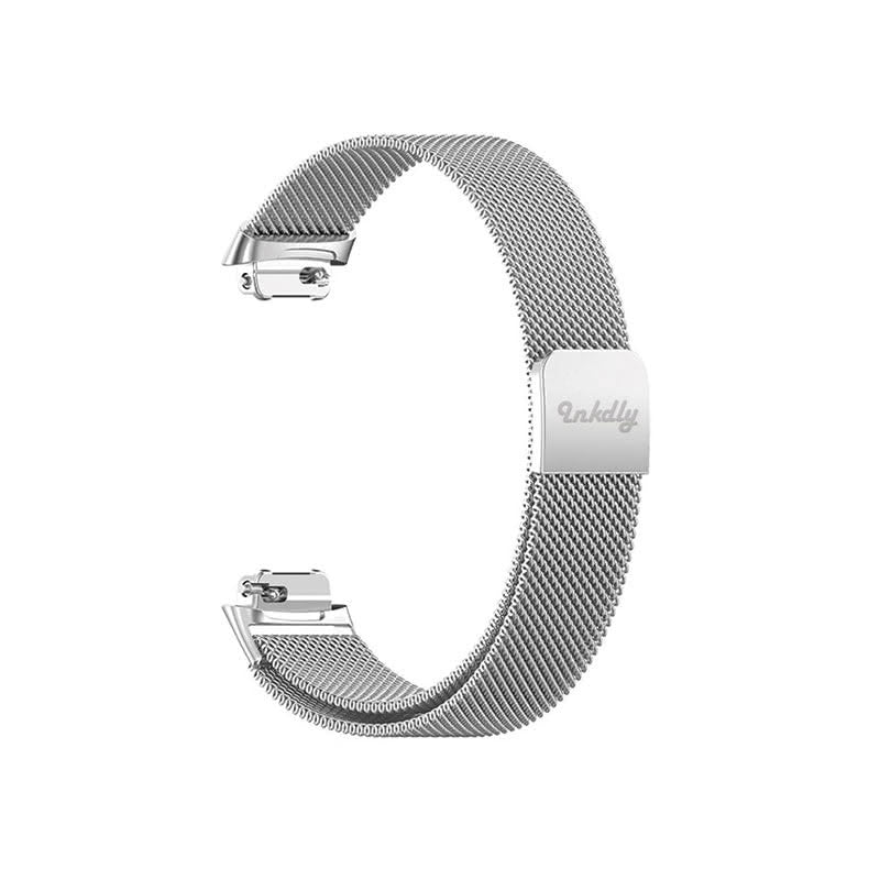 Milanese Fitbit Inspire 3 Band Replacement Magnetic Lock Silver Steel