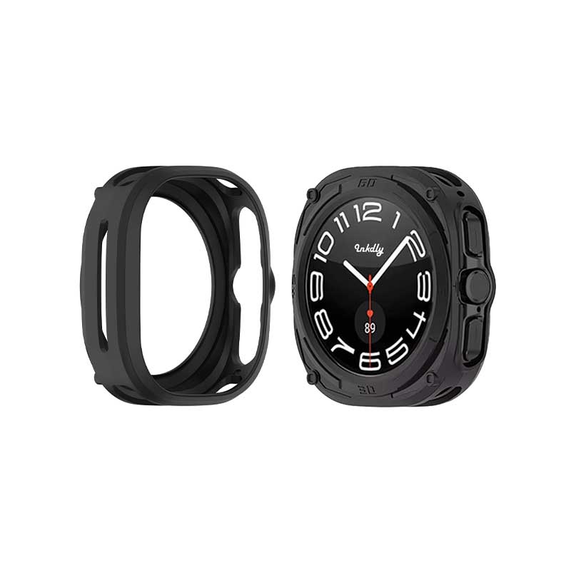Rugged Samsung Galaxy Watch Ultra Protective Cover Case Black