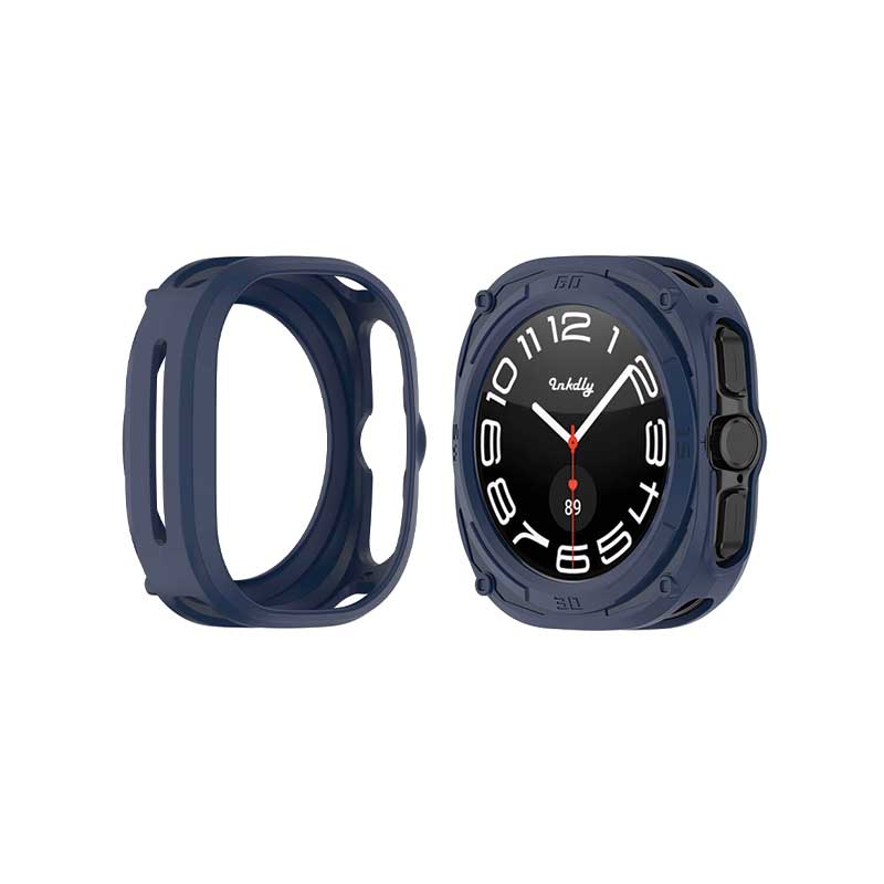 Rugged Samsung Galaxy Watch Ultra Protective Cover Case Midnight Blue