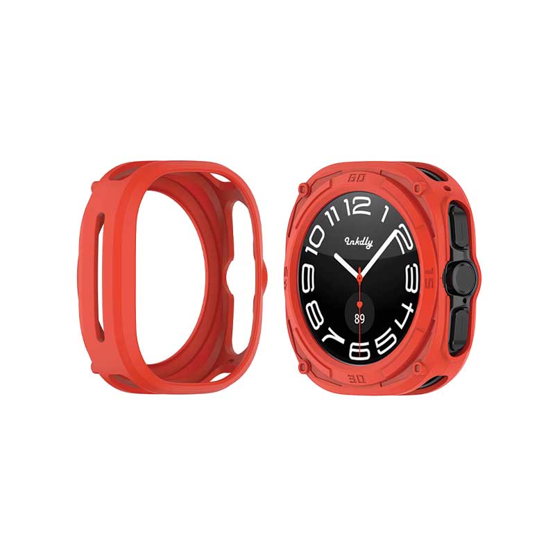 Rugged Samsung Galaxy Watch Ultra Protective Cover Case Red