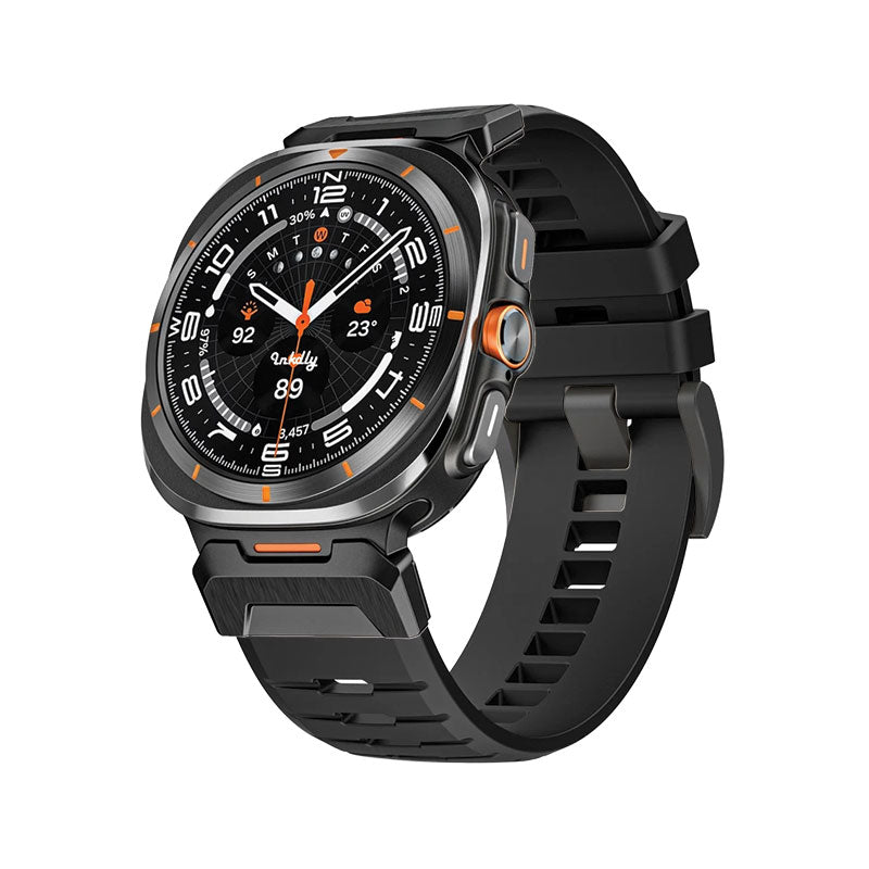 Fury Samsung Galaxy Watch Ultra Bands Replacement Straps Black + Black Steel