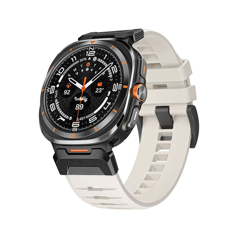 Fury Samsung Galaxy Watch Ultra Bands Replacement Straps Starlight + Black Steel