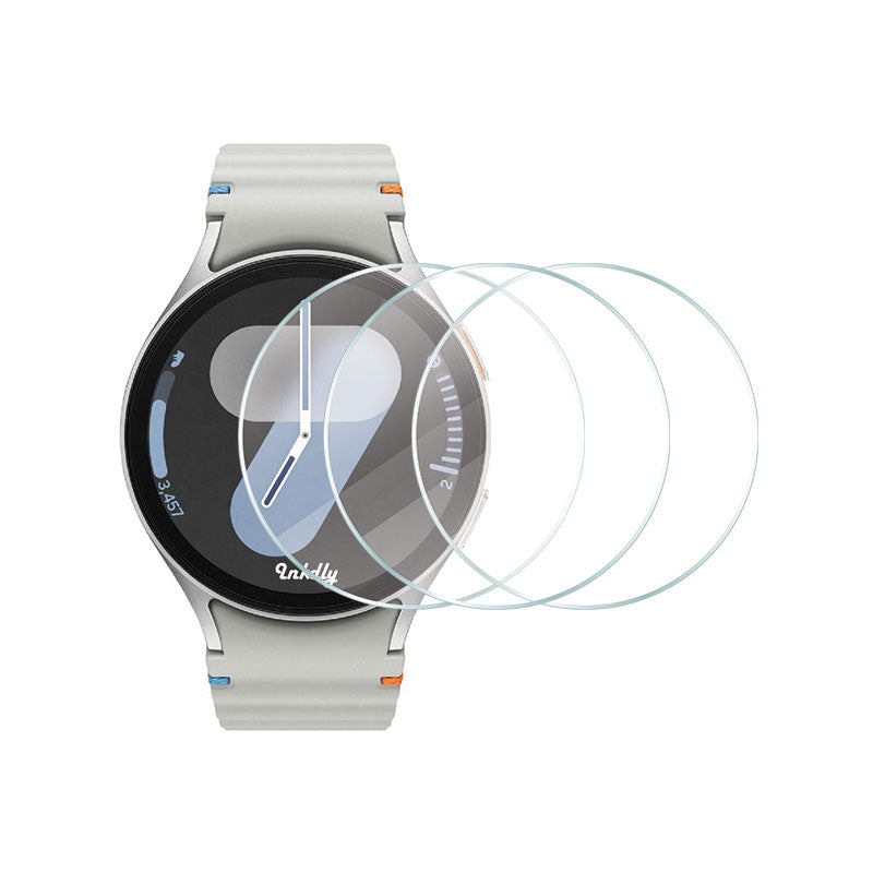 Tempered Glass Samsung Galaxy Watch 7 Screen Protector Kit 37mm Diam For 40mm Watch Clear 3pcs