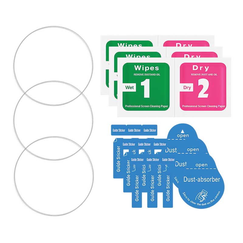 Tempered Glass Watch Screen Protectors Clear 3pcs 27mm Diameter