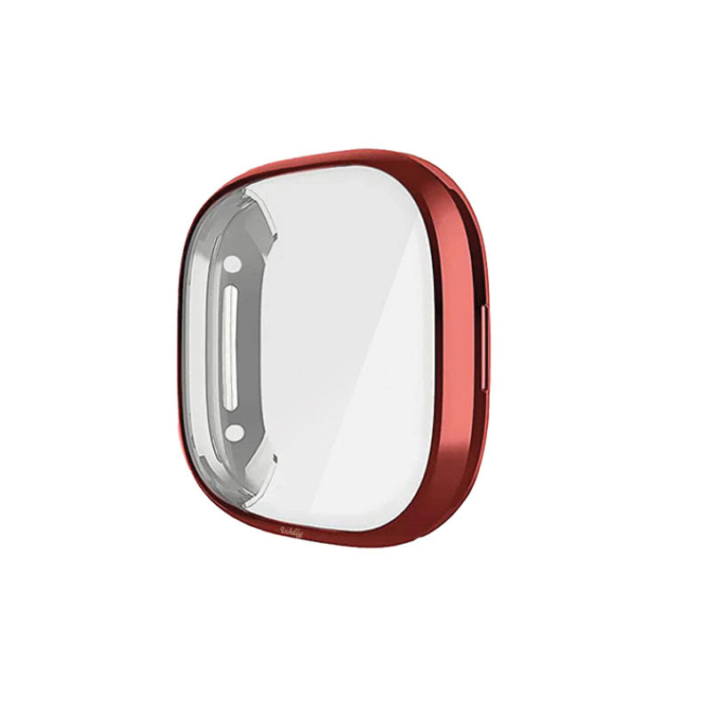 Slimfit Fitbit Versa 4 & Sense 2 Protective Case & Screen Protector Red