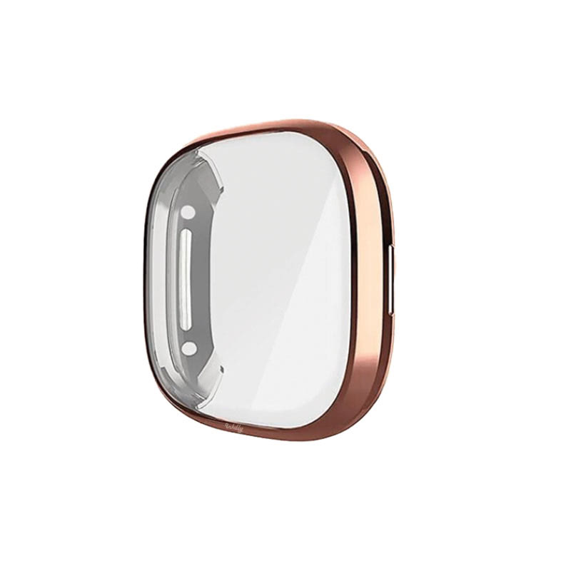 Slimfit Fitbit Versa 4 & Sense 2 Protective Case & Screen Protector Rose Gold