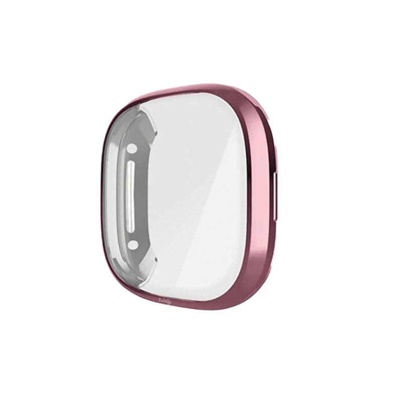 Slimfit Fitbit Versa 4 & Sense 2 Protective Case & Screen Protector Rose Pink