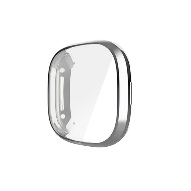 Slimfit Fitbit Versa 4 & Sense 2 Protective Case & Screen Protector Silver