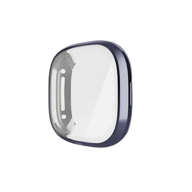 Slimfit Fitbit Versa 4 & Sense 2 Protective Case & Screen Protector Dark Grey