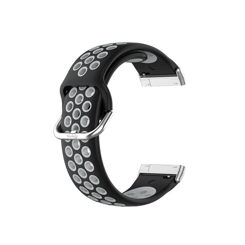 AirVent Fitbit Versa 4 & Sense 2 Sports Bands Black + Grey Vents  