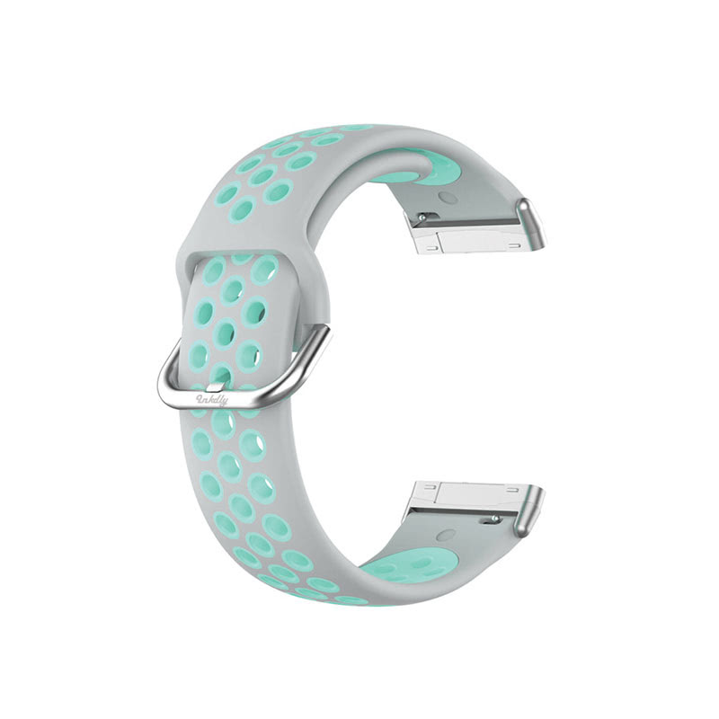 AirVent Fitbit Versa 4 & Sense 2 Sports Bands Grey + Teal Vents