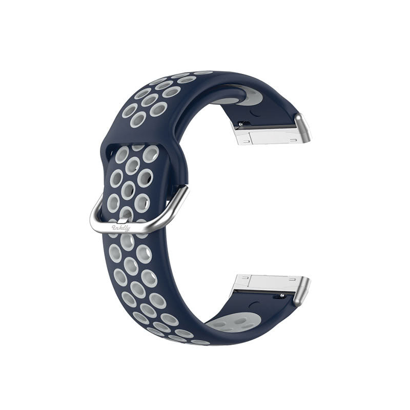 AirVent Fitbit Versa 4 & Sense 2 Sports Bands Midnight Blue + Grey Vents