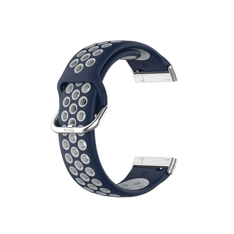 AirVent Fitbit Versa 4 & Sense 2 Sports Bands Midnight Blue + Grey Vents  