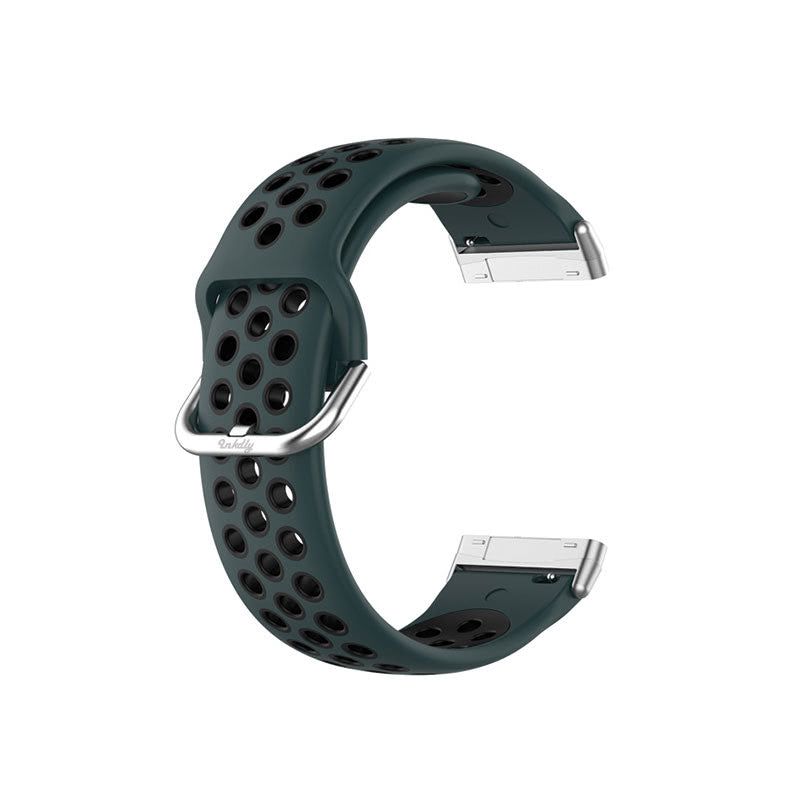 AirVent Fitbit Versa 4 & Sense 2 Sports Bands Olive Green + Black Vents