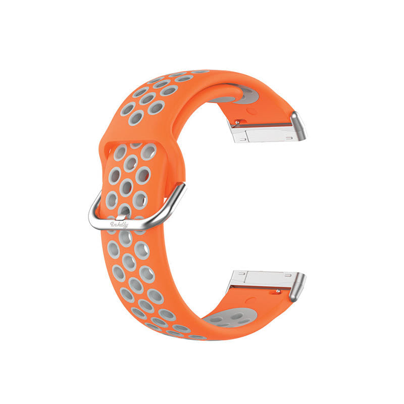 AirVent Fitbit Versa 4 & Sense 2 Sports Bands Orange + Grey Vents