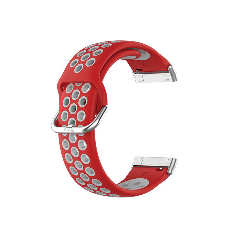 AirVent Fitbit Versa 4 & Sense 2 Sports Bands Red + Grey Vents  