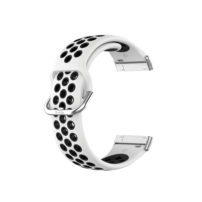 AirVent Fitbit Versa 4 & Sense 2 Sports Bands White + Black Vents