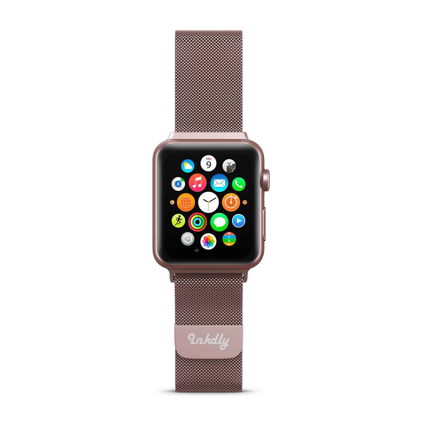 Stainless Milanese Apple Watch Band with Magnetic Lock 38MM/40MM/41MM Rose Pink Series 1 & 2