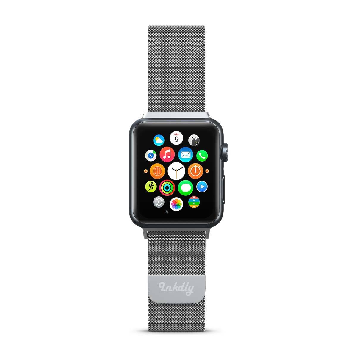 Stainless Milanese Apple Watch Band with Magnetic Lock 38MM/40MM/41MM Silver Mesh