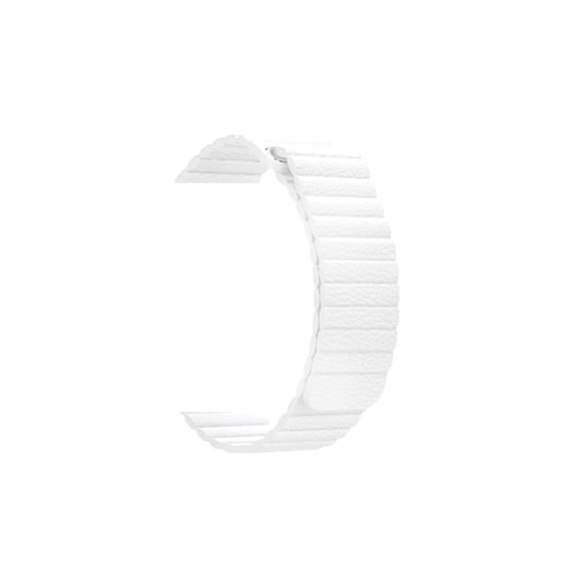 Magnetic Leather Loop Apple Watch Bands Replacement Strap 38MM/40MM/41MM White