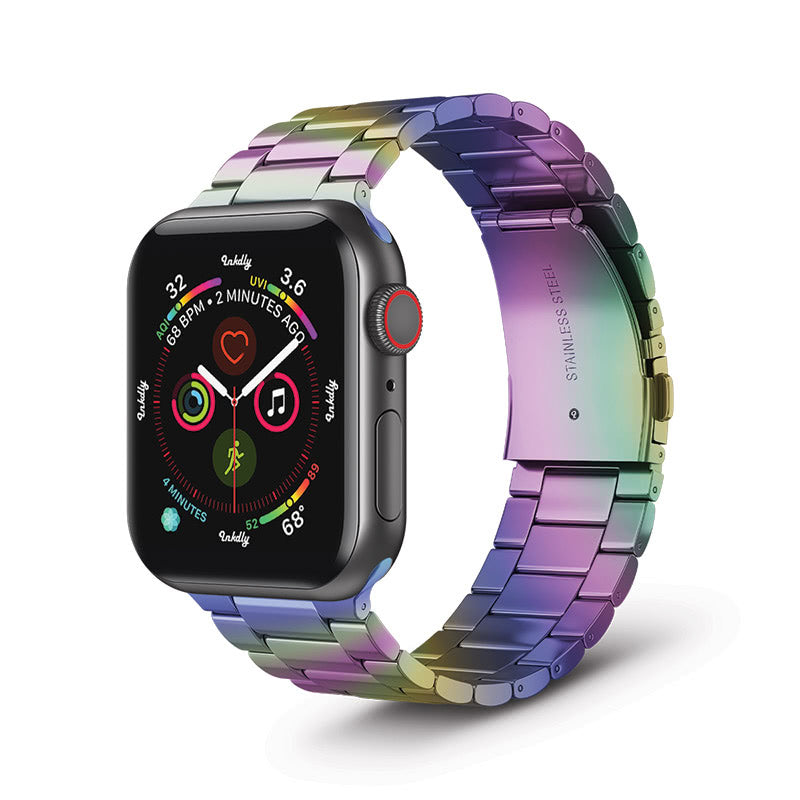 Boss Apple Watch Bands Replacement Stainless Link 38MM/40MM/41MM Iridescent
