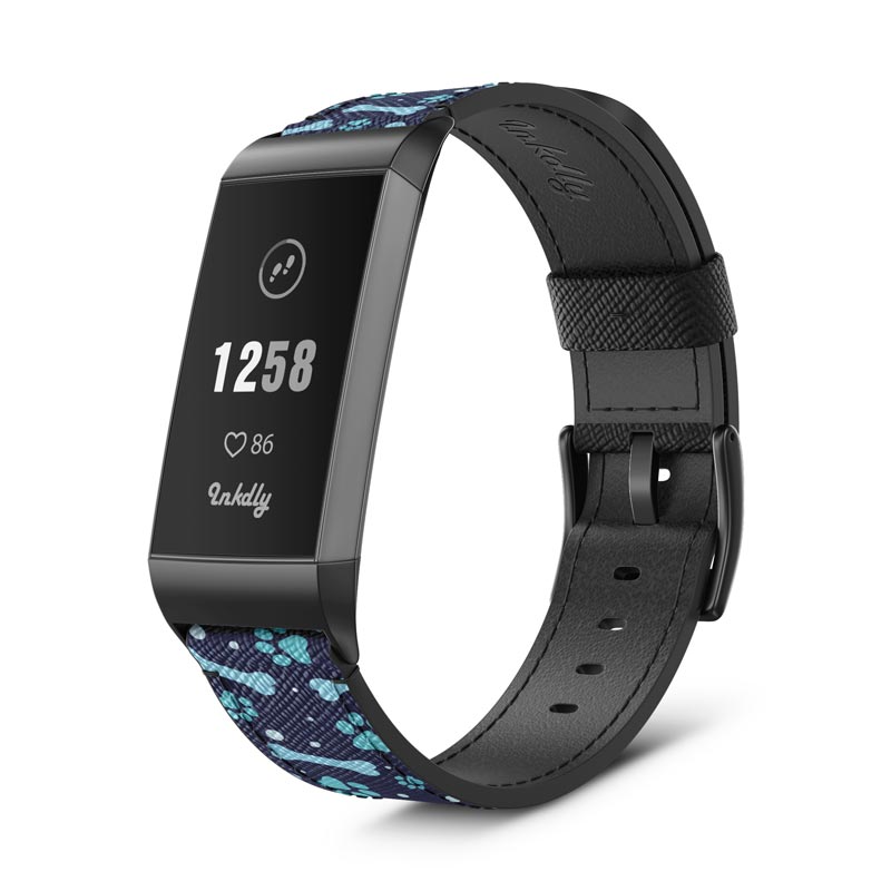 Inkdly Fitbit Charge 3 & Charge 4 Band - Doggo Blues