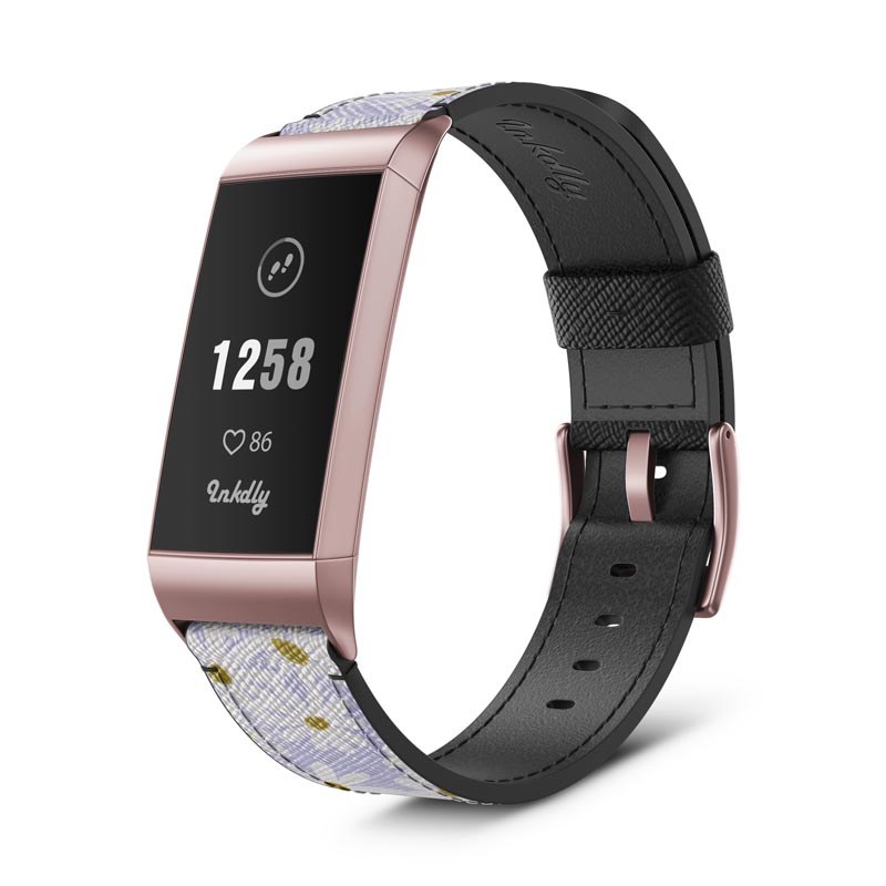 Inkdly Fitbit Charge 3 & Charge 4 Band - Daisy Fields
